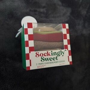 Target Cheeseburger Socks - Green, Brown, Red
